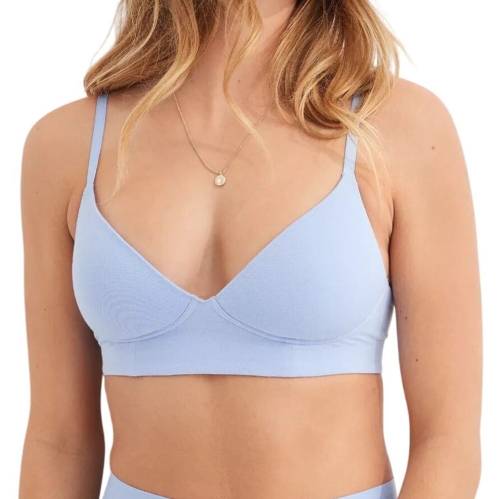 Aerie Fresh Water Blue Superchill Wireless Lightly Lined Bra